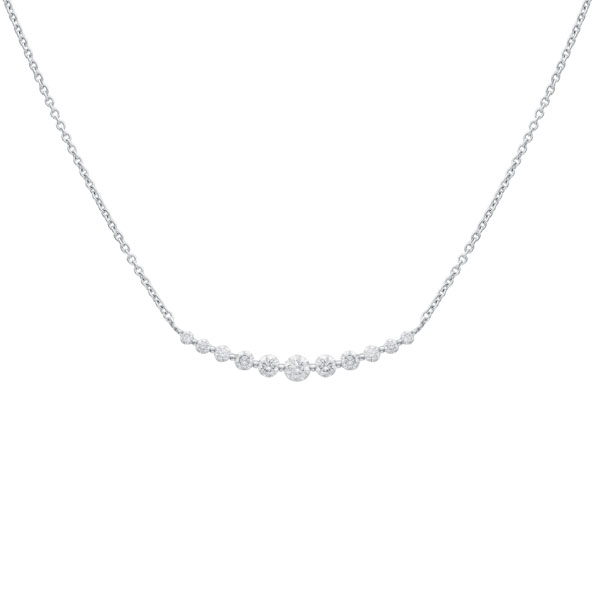 Diamond Row Necklace - Stones Diamonds