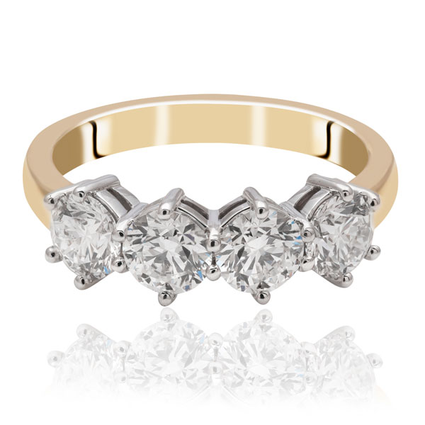 Custom Designed Four Stone Diamond Engagement Ring - SB0033 - Made in  Dublin, Ireland