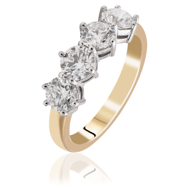 14K Yellow Solid Gold Womens Diamond Four Prongs Designer Engagement R –  Avianne Jewelers