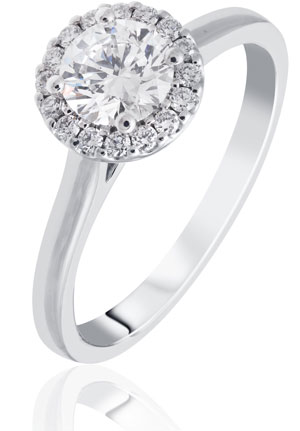 Diamond Engagement Ring 
With Diamond Halo 
Stones Diamonds 
