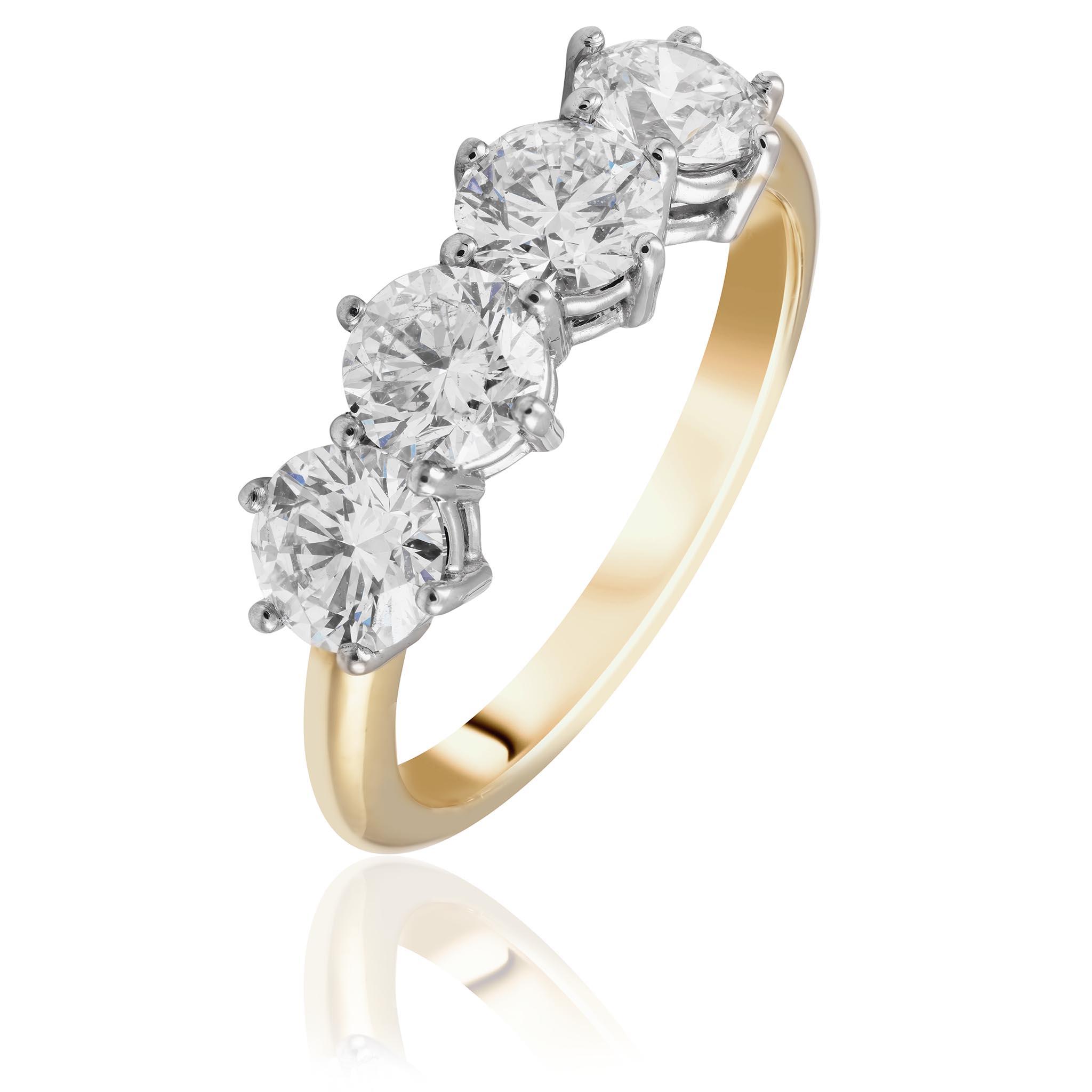 DreamStone THREE STONE PEAR SHAPE DIAMOND ENGAGEMENT RING in 18K White Gold  - DreamStone